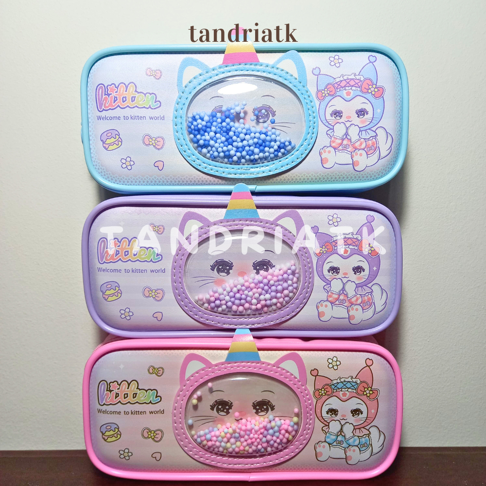 

Tempat Pensil Kain Timbul Mainan Bola Kecil Kucing Unicorn XIAO LING JING BD 932 Motif Kitten 2632 2658