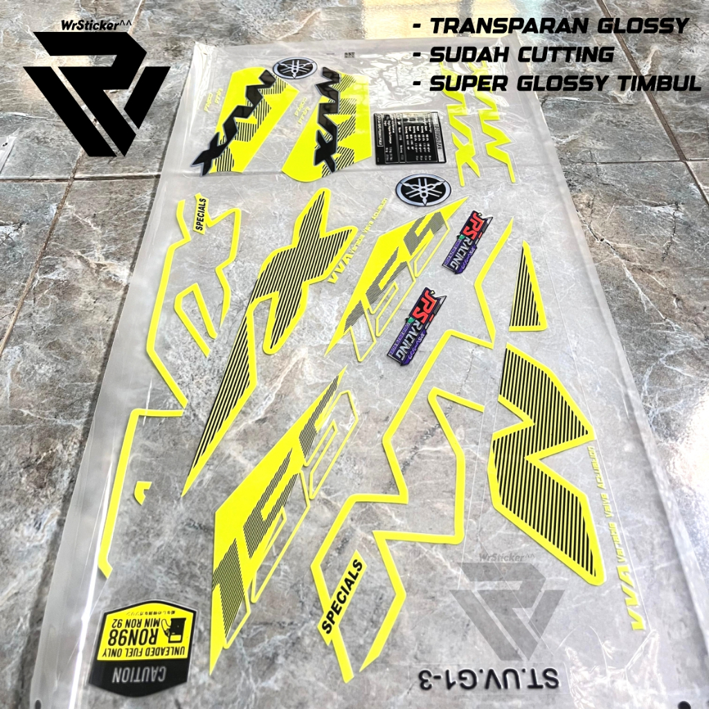 Striping Motor Aerox 155 Old Stiker AEROX 155 Transparan Super Glossy Sudah Cutting G-1