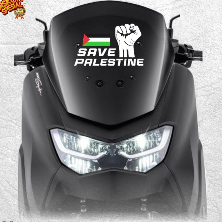 stiker cutting save palestin cocok buat motor mobil  Helm  Laptop Bendera Palestina