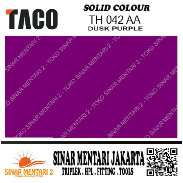 TACO HPL SOLID COLOUR TH 042 AA DUSH PURPLE
