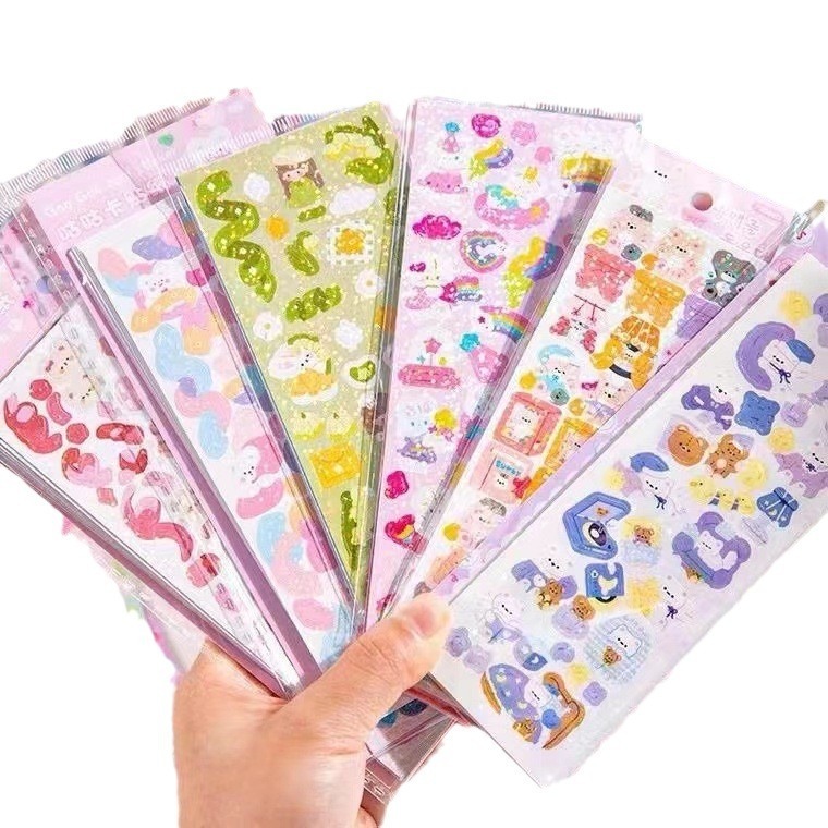 

【Digunakan untuk insentif perilaku dan kreativitas perekatan】Mainan Anak Stiker DIY Dengan Buku Catatan Stiker Teman Hologram, Penampilan Menarik Bisa Dikombinasikan Secara Sesuka, Dekorasi Beragam.