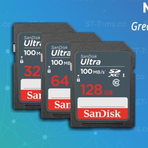 SD Card Sandisk Ultra SDHC 32GB 64GB 128GB 256GB 100MB/s Memory - SDSDUNR