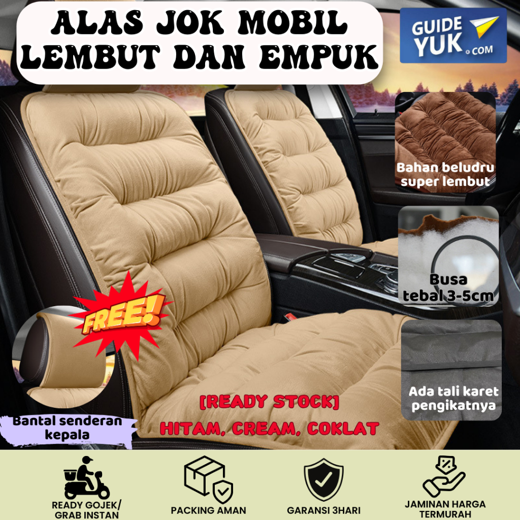 Alas Duduk Jok Mobil Lembut Anti Panas Luxury