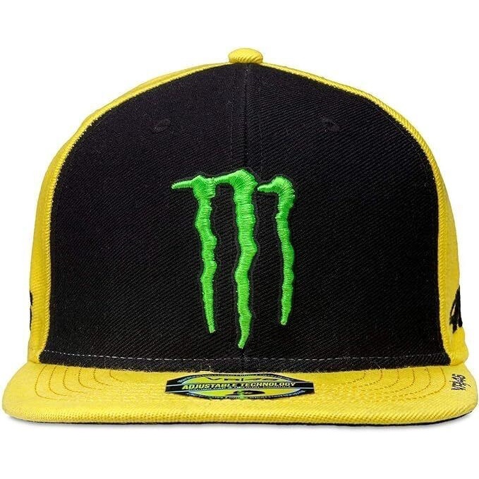 VR 46 Valentino 46 Rossi's 2017 Sponsor Adjustable Cap Monster. Topi Unisex Pria Wanita