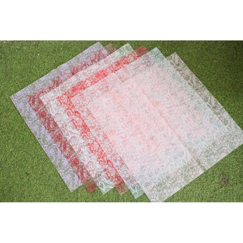 

Flower Wrapping /Kertas Buket/kertas Celophane/kertas bucket transparan motif flower/