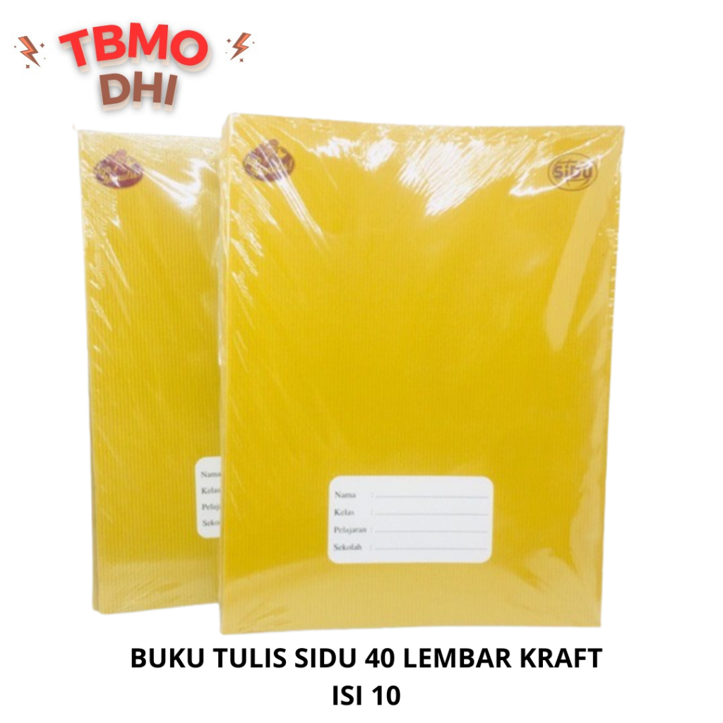 

TBMO Buku Tulis Sinar Dunia SIDU Kraft 40 Lembar (1 Pack Isi 10 Buku)