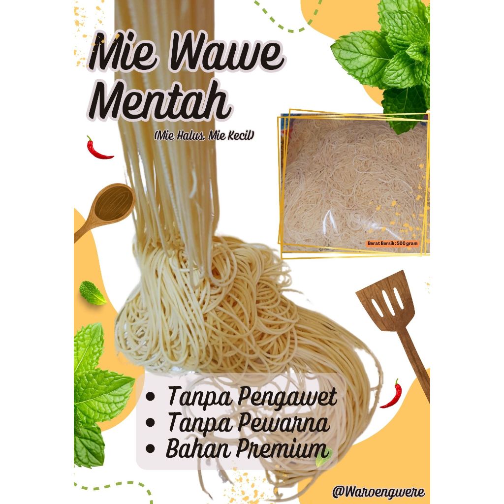 

Mie Wawe Halus Mentah