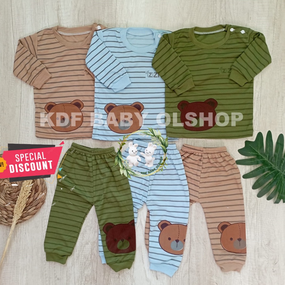 KODE O6L 6 pcs3 setelan lengan panjang baju anak perempuan setelan bayi laki laki baju tidur bayi pi