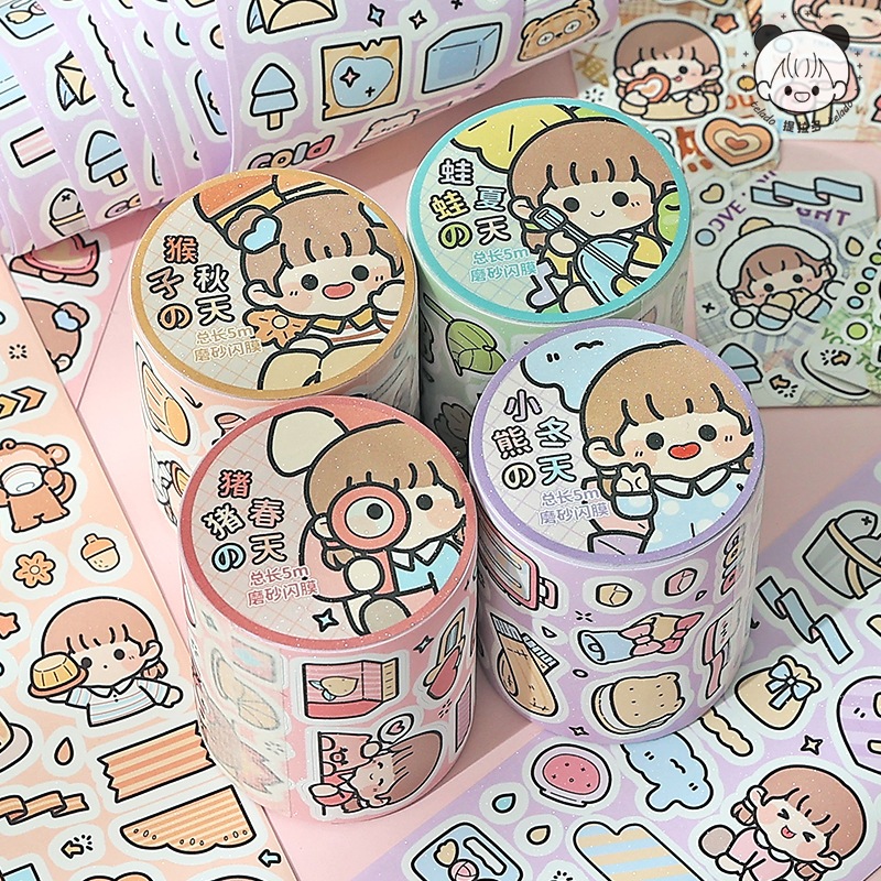 

Washitape Masking Graffiti Tape Roll Dodogirl Edisi Season Spring Autumn Winter Summer Season Series TLD020