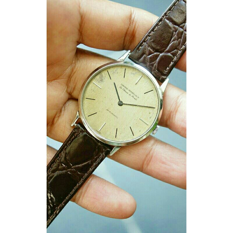 jam tangan vintage luxury langka Girard Perregaux Gyromatic micro rotor