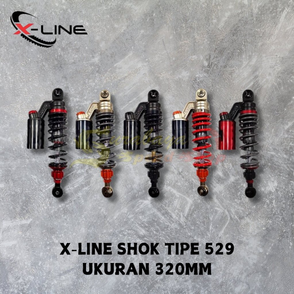 X-Line Shock Belakang Dual Shock Extreme Tipe 529 Ukuran 320MM Motor Bebek RX King Original 100%