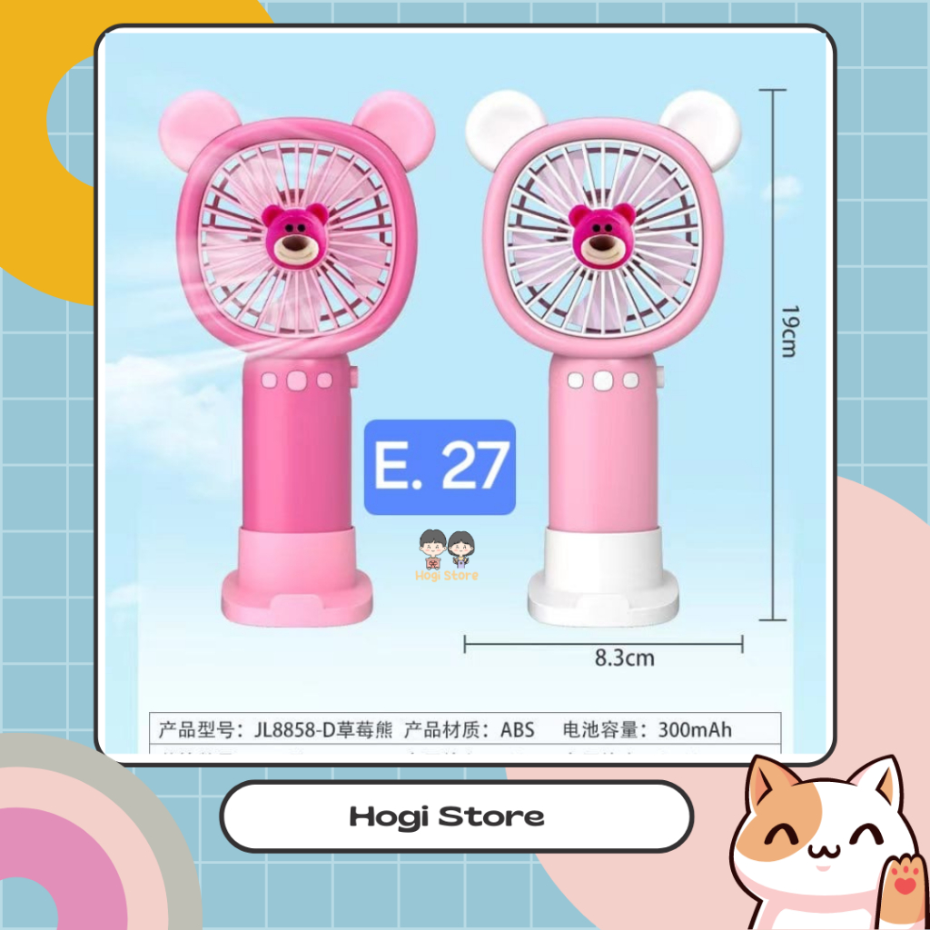 Kipas Angin Portable Mini Fan Gambar Karakter Lotso Murah