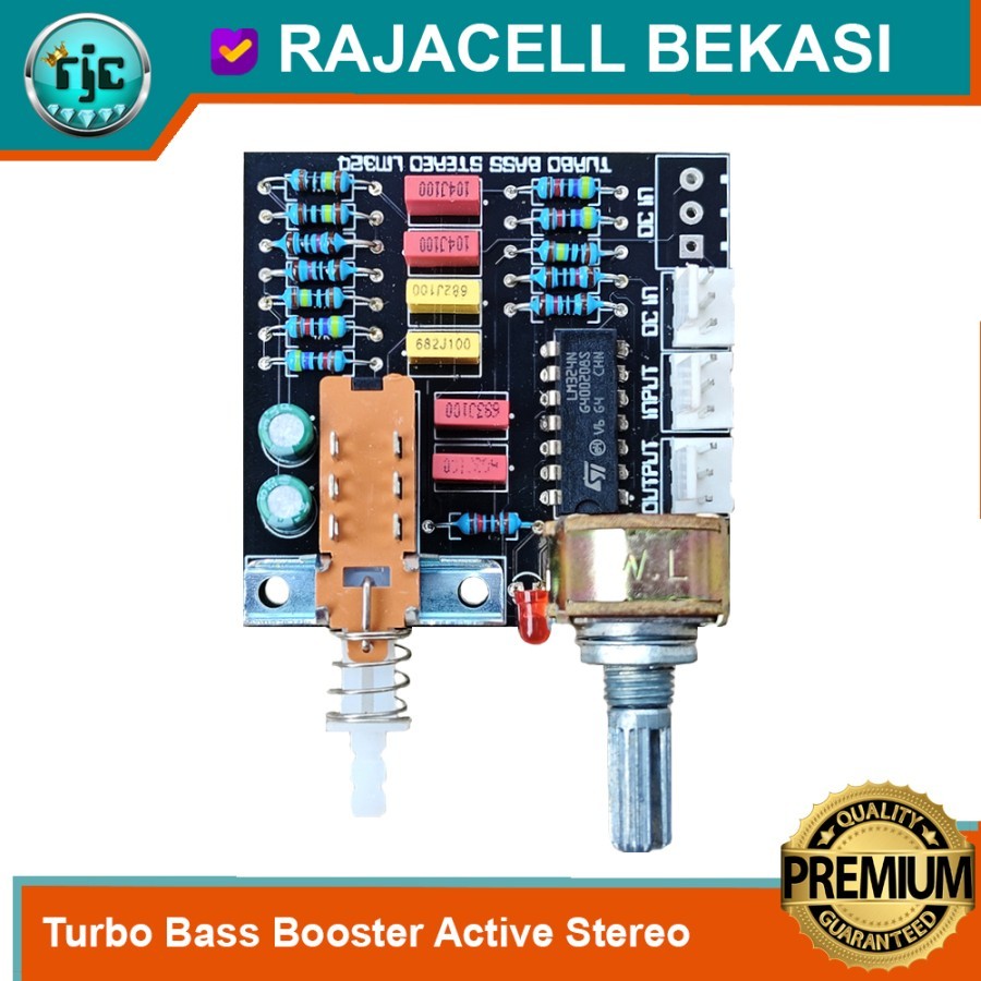 Turbo Bass Booster Active Stereo Filter Crossover Penguat Low Bass
