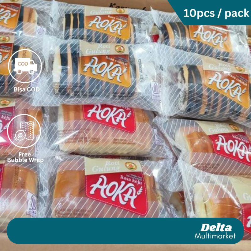 

AOKA Roti Gulung Rasa Cokelat dan Keju 60gr - 10 pcs