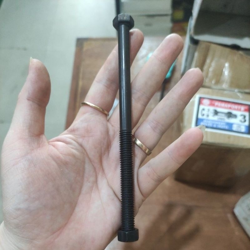 baut 3hun x 6" /baut 3hun 15cm / baut hitam 3/8x 6in ( 15cm ) baut 3/8 baut mata bor 10mm / baut kun