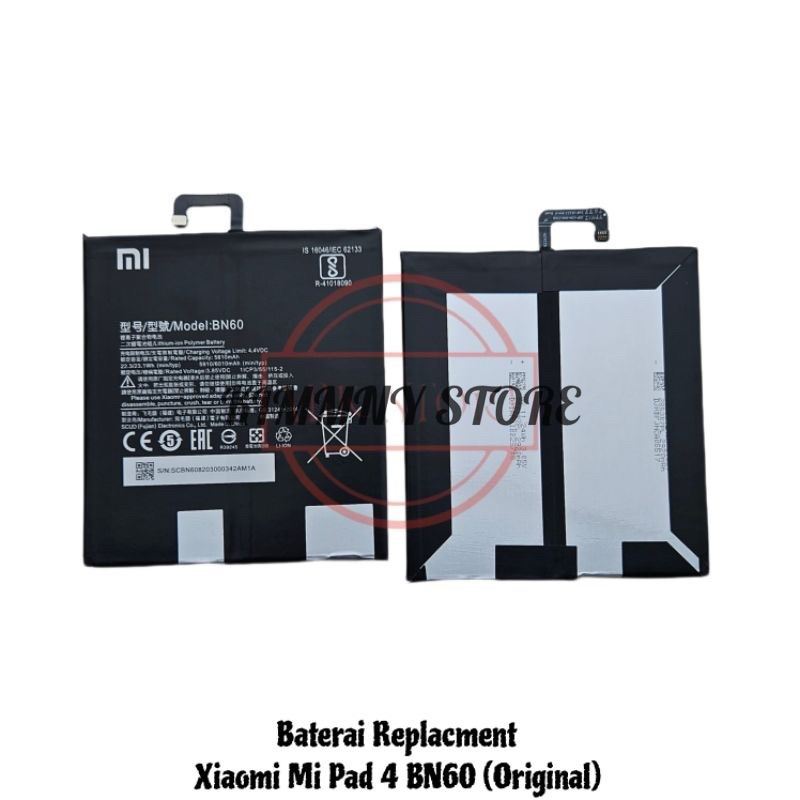 Battery Baterai Batre Xiaomi Mi Pad 4 BN60 Original