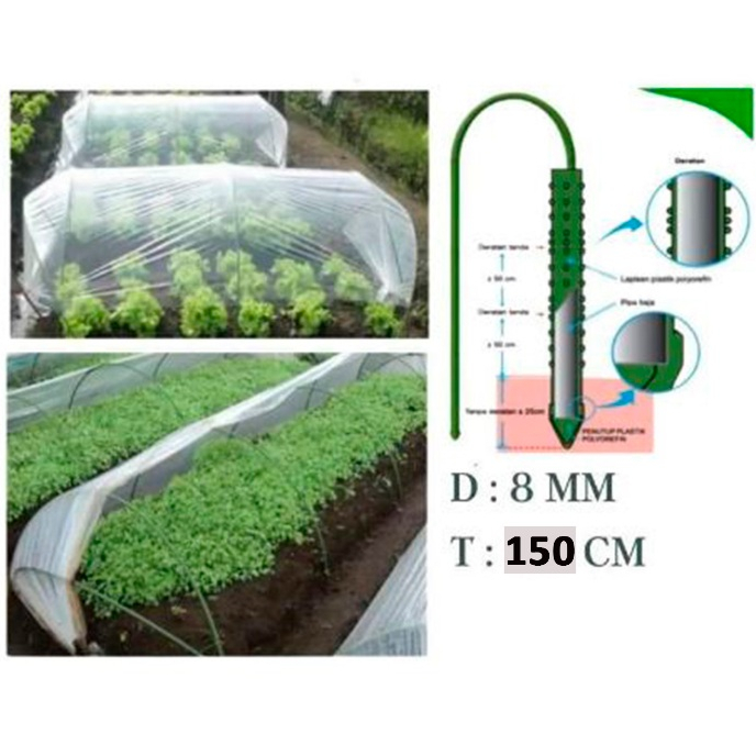RK Sungkup Tanaman Ajir / Pipe Tunnel 8 x 1500mm (150cm) 3 Pcs
