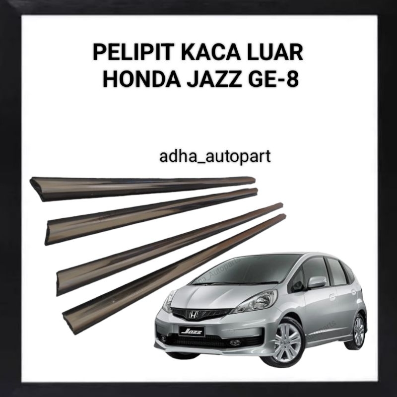Karet pelipit kaca pintu luar Honda jazz GE-8/RS hitam