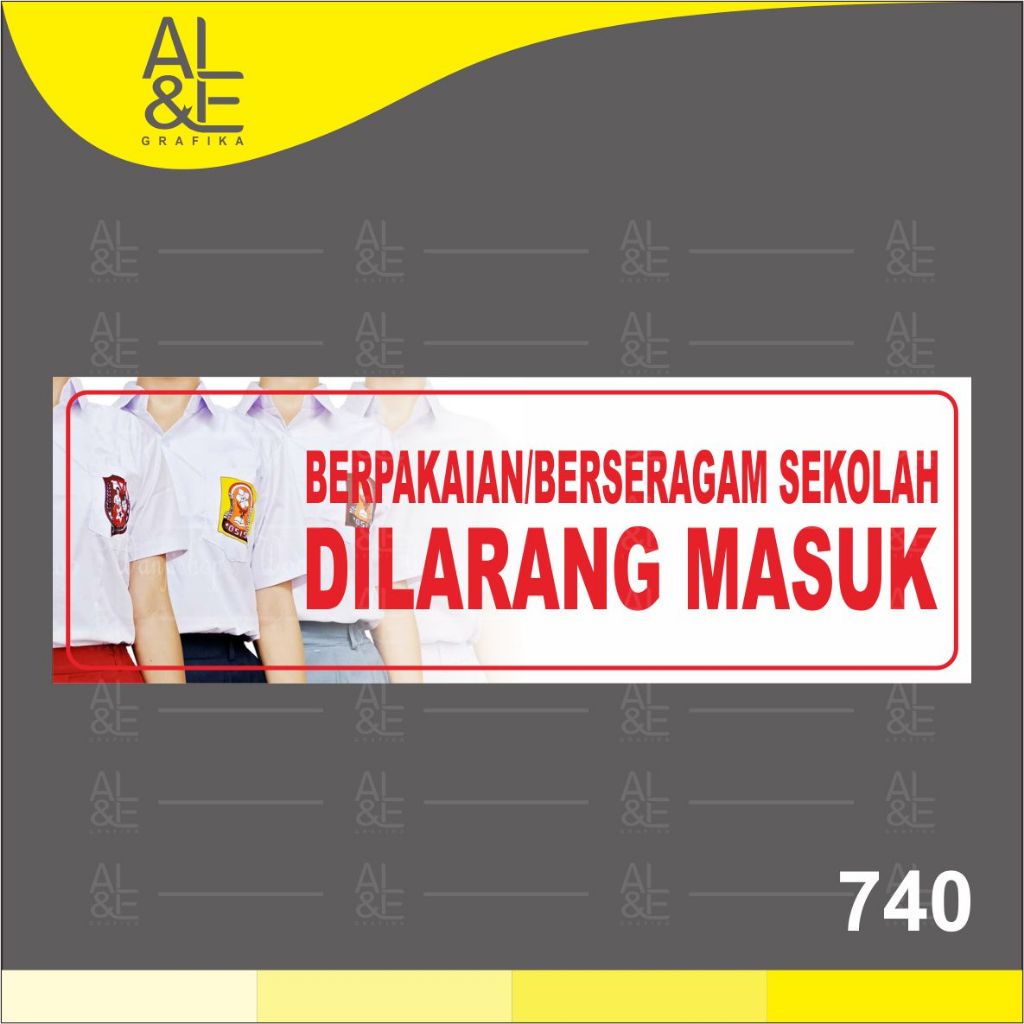 

740 - Stiker Berseragam Sekolah Dilarang Masuk, Sticker Vinyl, Premium dan Tahan Air