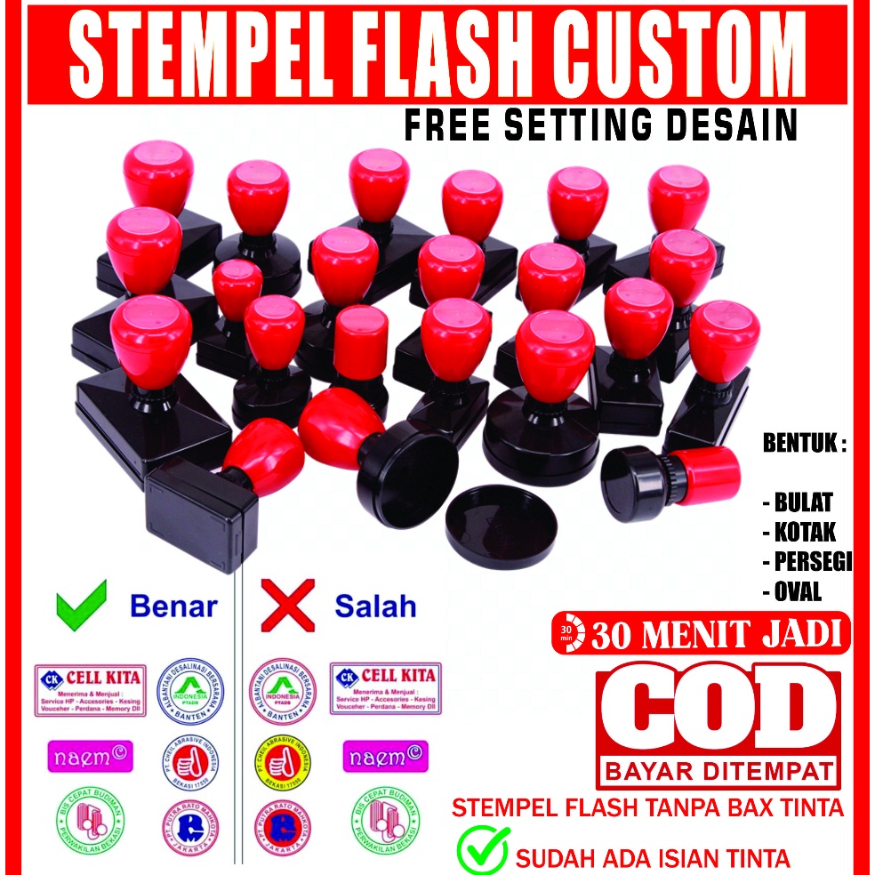 

KODE N1W4 Stempel Custom Stampel otomatis tinta Stempel flash Stampel Stamplel