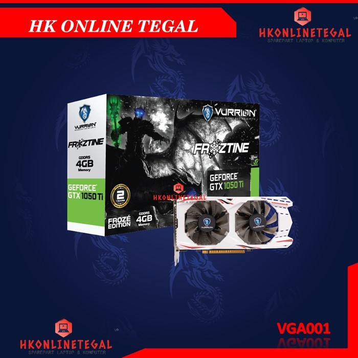 VGA VURRION GTX 1050TI 4GB DDR5 Dual Fan White