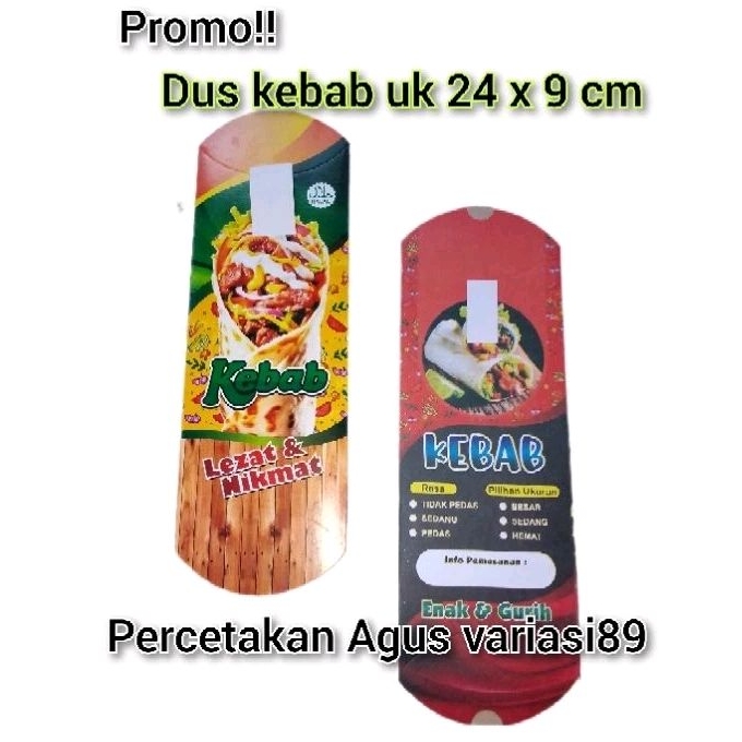 

Promo dus kebab ukuran 24 x 9 cm // kemasan kebab // wadah kebab // kertas kebab.