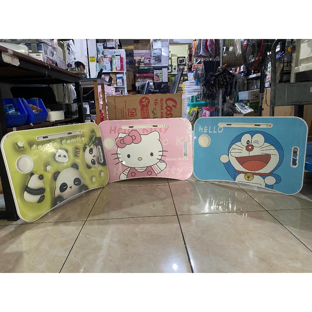 MEHAA Meja Lipat Laptop Belajar Anak Serbaguna Folding Table Karakter Doraemon Helokity Panda