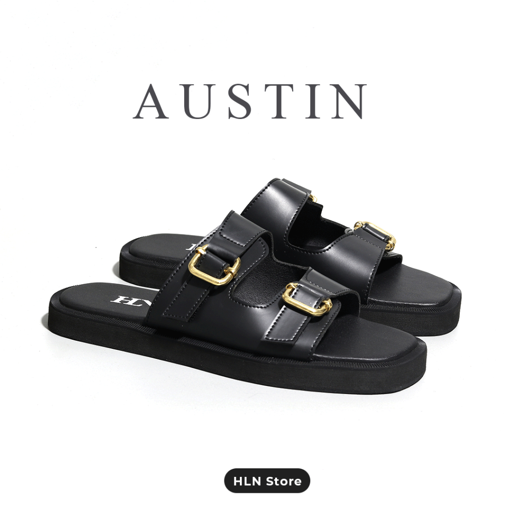 HLN Sandals - Austin Sandal Flat Wanita Ringan Ukuran 36-42 Tinggi 2cm