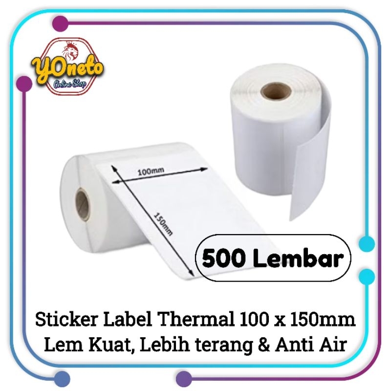 

Kertas Stiker Resi / Sticker Thermal Barcode 100x150mm 500PCS (Kuat dan Tahan Air)