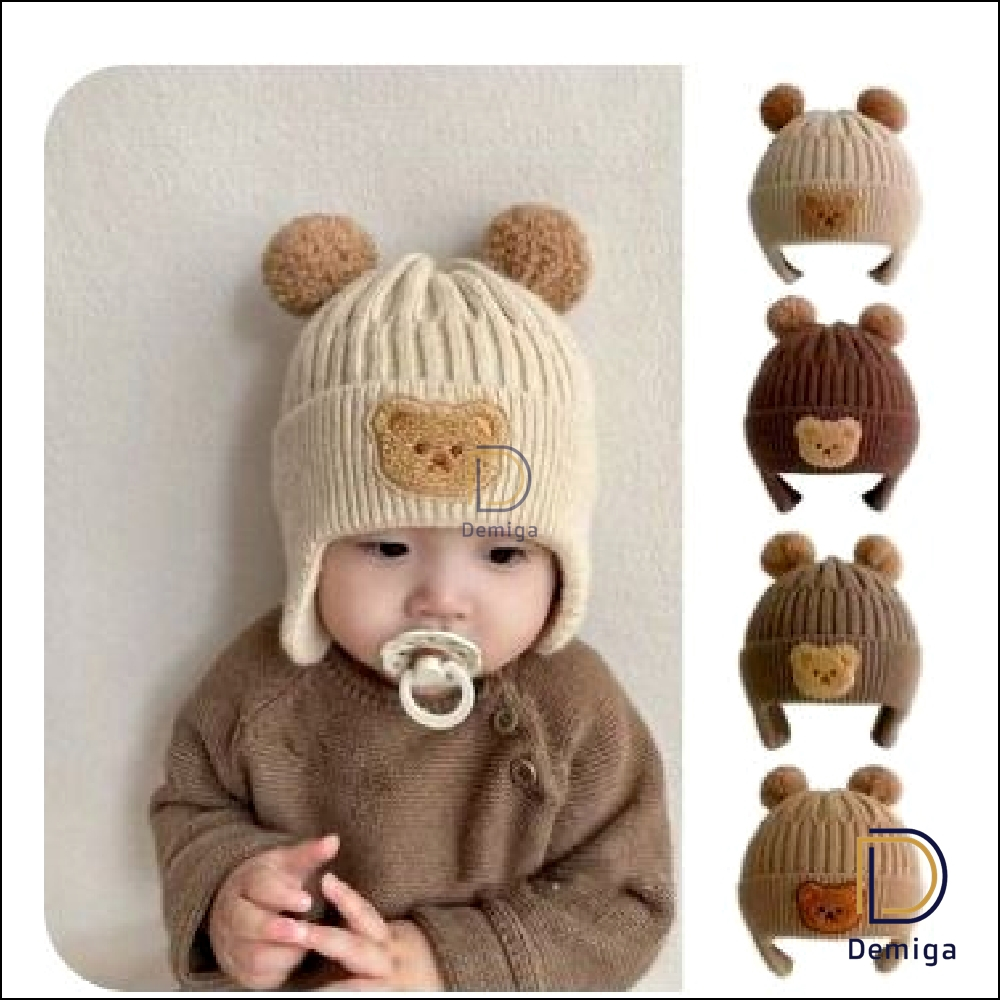 Topi Kupluk Anak Dan Bayi Laki Laki Perempuan Model Beruang Umur 0 2 3 4 5 6 7 8 9 10 11 12 Bulan 1 