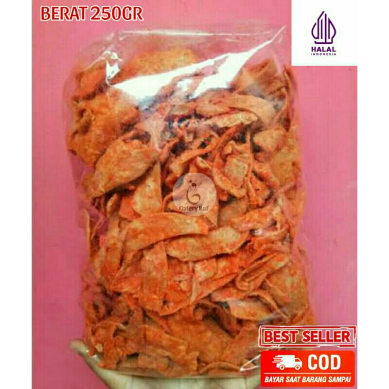 

KERIPIK / KRIPIK KEBAB RASA BALADO 250GR