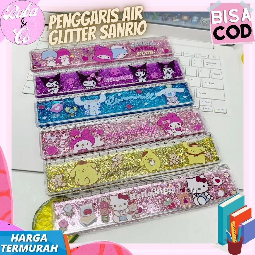 

PENGGARIS AIR GLITTER SANRIO PENGGARIS SANRIO AIR GLITER MEWAH LUCU UNIK MURAH COD PENGGARIS 20CM AIR GLITTER SANRIO