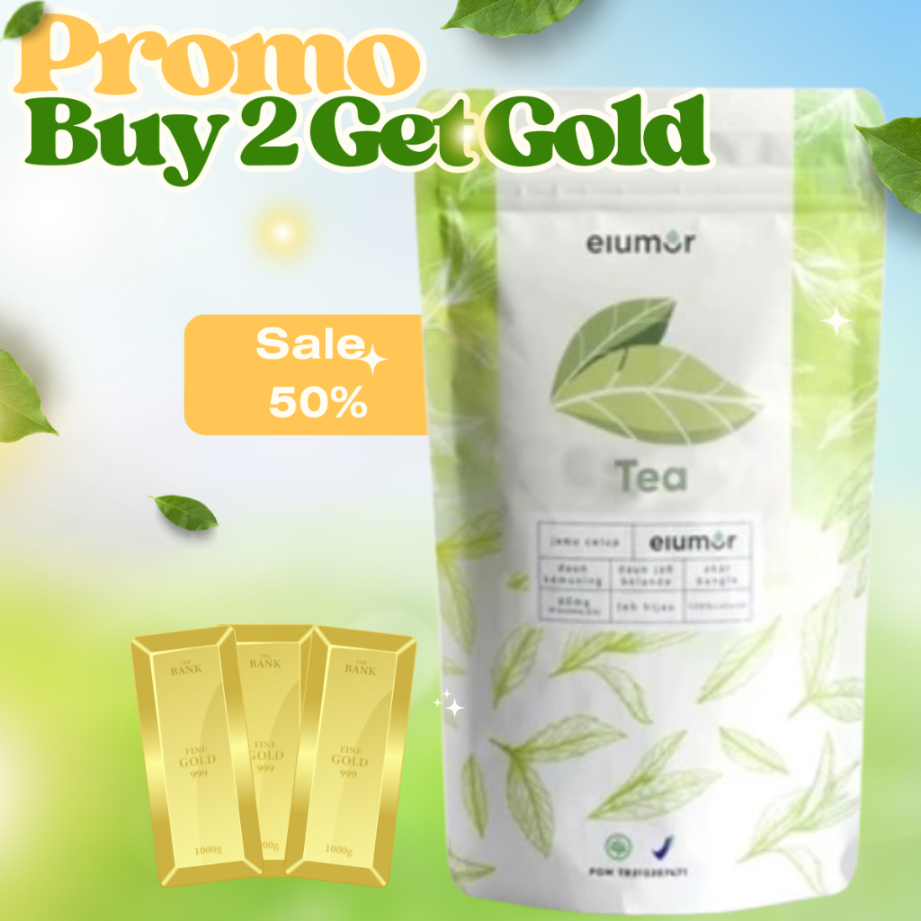 

ORIGINAL 100% TEH ELUMOR SLIMMING TEA | TEH HIJAU PELANGSING BADAN HERBAL TERDAFTAR BPOM | GRATIS EMAS