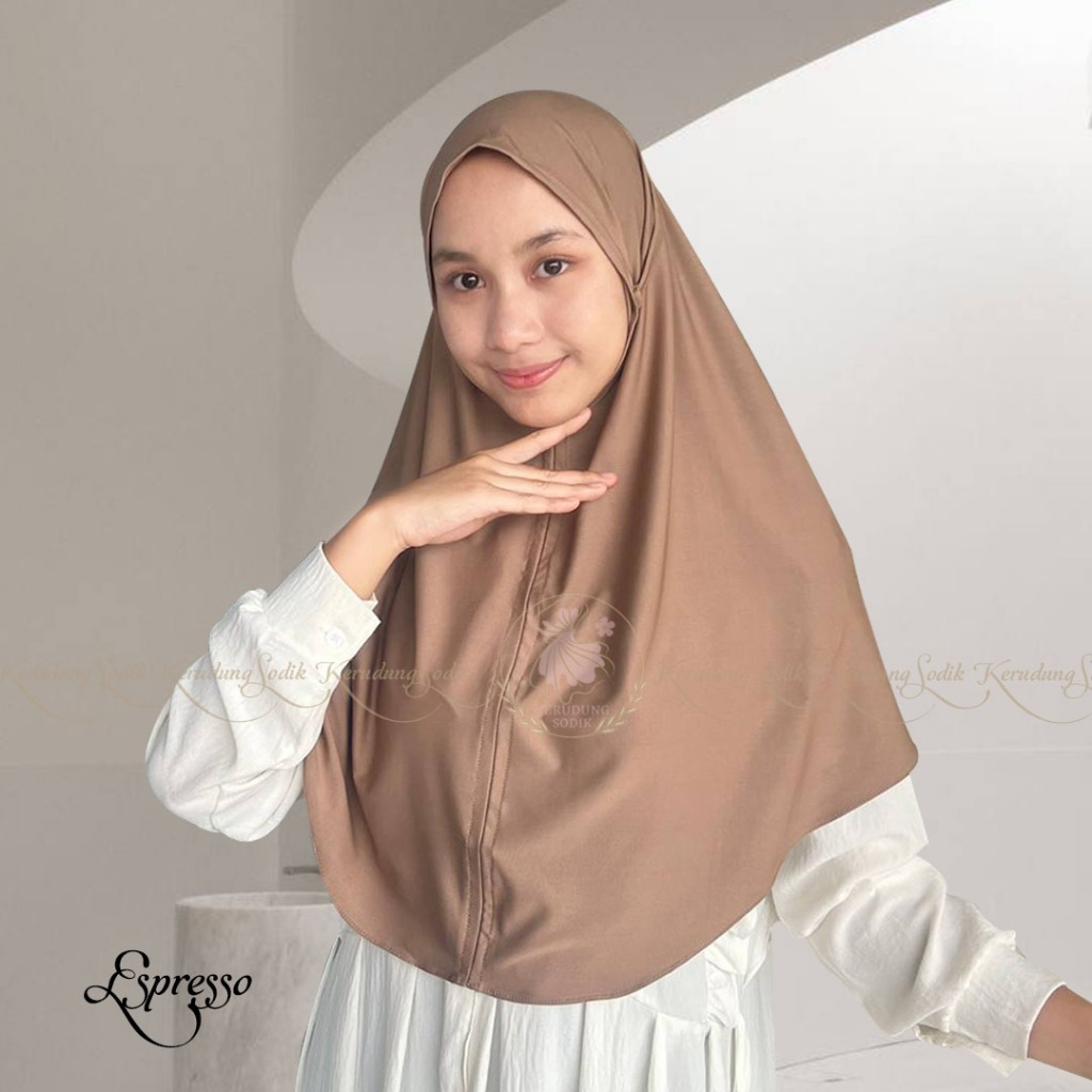 Hijab Bergo Jersey Tali Size L /Jilbab Instan/Bergo Maryam /Bergo Tali