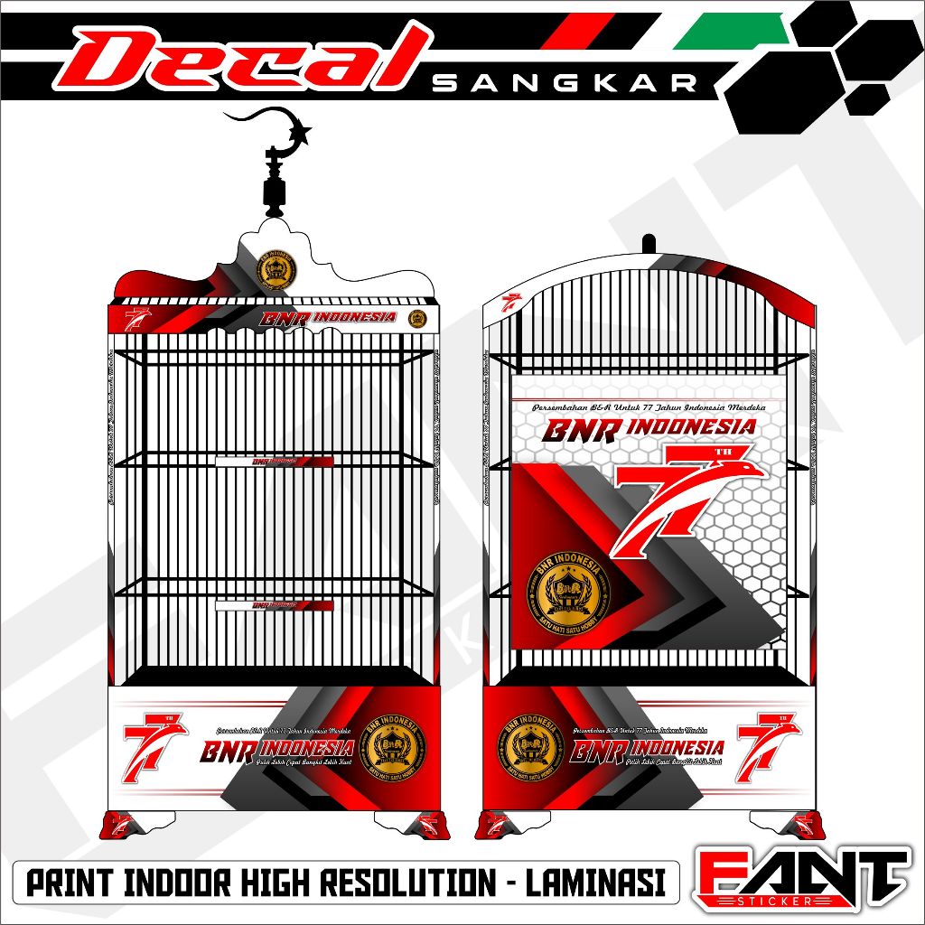 Stiker Sangkar Kosan BNR 77