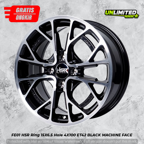 Velg racing fitra eri by hsr wheel ring 15 for fiesta yaris jazz tipe FE01 R15 two tone Promo