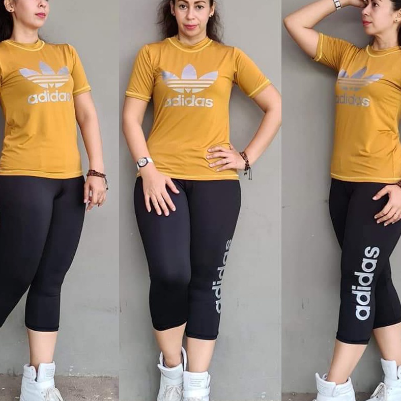 KF7 setelan senam wanita adidas