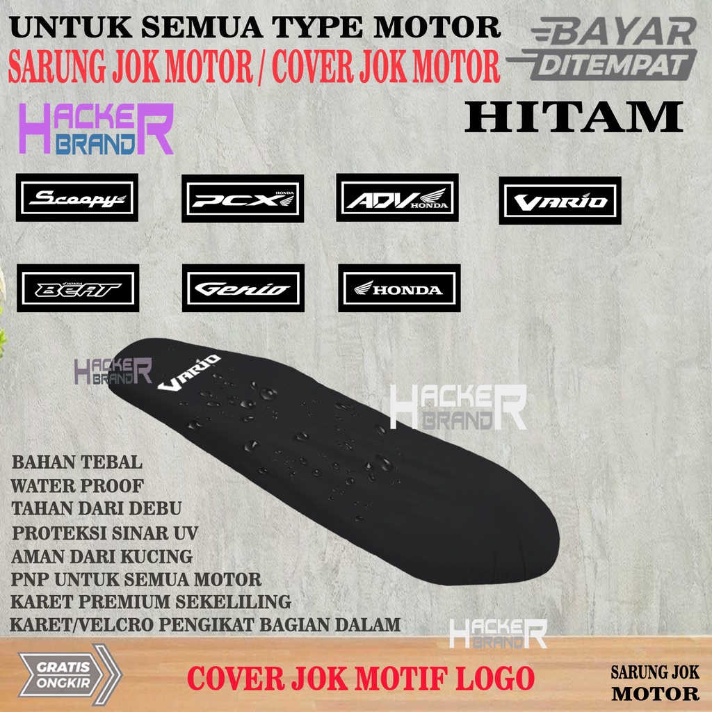 

TERBARU COD Sarung jok motor Motif cover jok motor Scoopy Beat Vario 1516 Pcx Adv Genio Honda Bebek Supra Astrea karisma Legenda waterproof Motif Teks