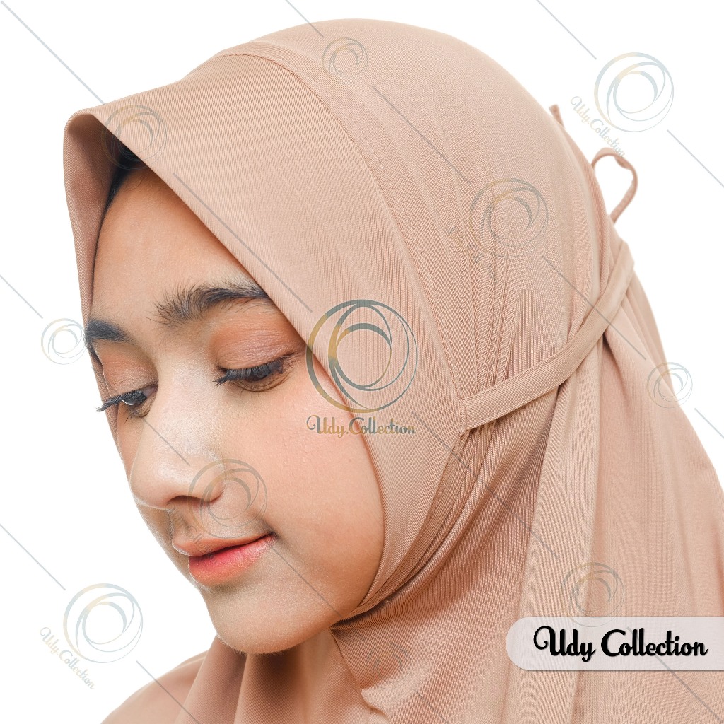 Jilbab Bergo Maryam Instan Soft Pet Antem Jersey Spandek Premium Ukuran M