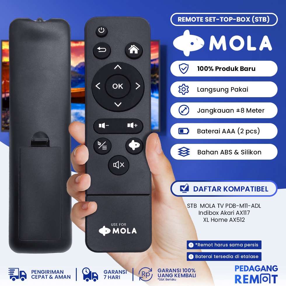 PROMO  Remot Remote STB Polytron MOLA TV PDBM11  Remote Set Top Box Android Box MOLA PDBM11ADL