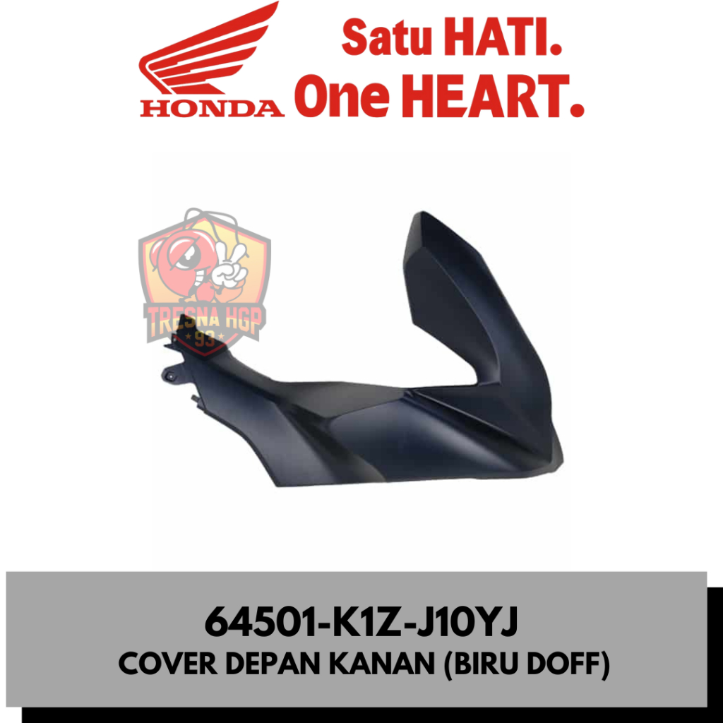 64501-K1Z-J10YJ COVER DEPAN KANAN BIRU DOFF PCX 160 K1Z ORIGINAL | COVER R FRONT SIDE 64501K1ZJ10YJ