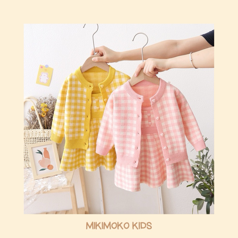 Emma Set Knit | Set inner outer sweater rajut korean style anak bayi perempuan