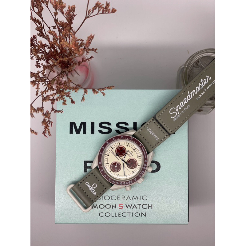 100%ORI MISSION TO PLANET BIOCERAMIC Model Gabungan MOONSWATCH Jam Tangan Pria Wanita Watch SO33N100