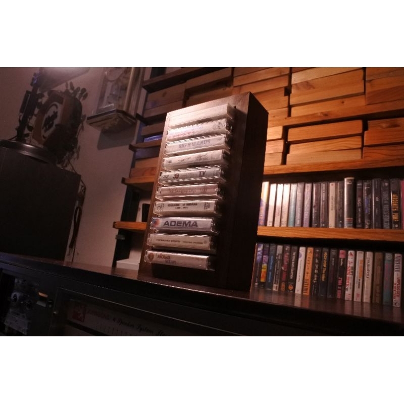 Rak kaset 10 slot amber walnut