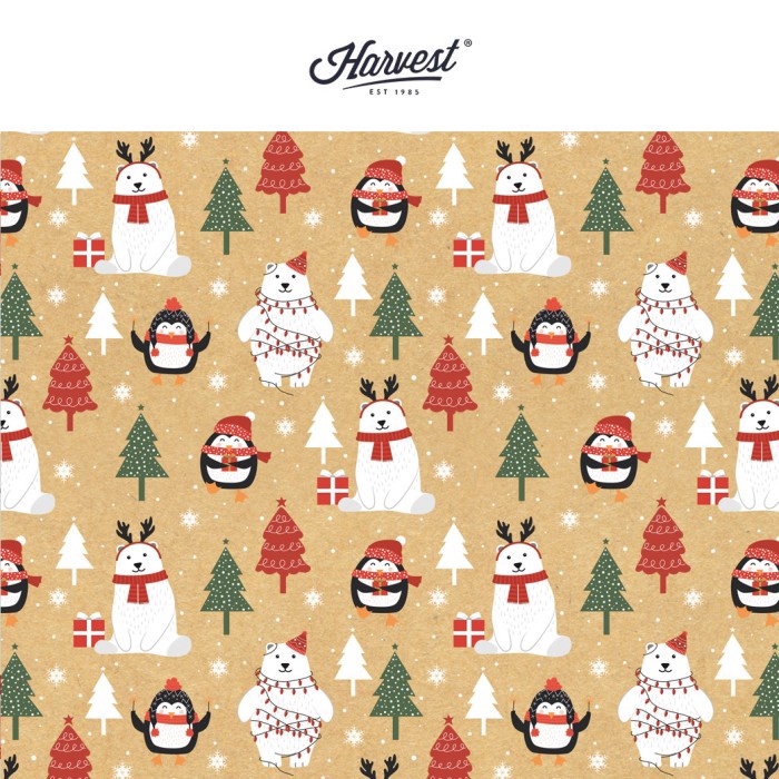 

TERBATAS Kertas Kado Natal Harvest Wrapping Paper Xmas Shining PingBear