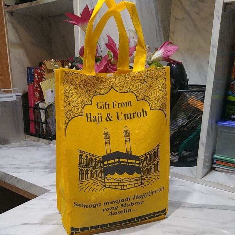 

tas haji dan umroh / tas souvenir umroh jahit 25x35