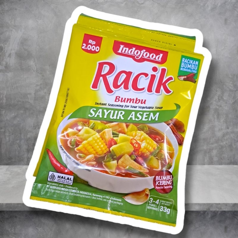 

Indofood Racik Bumbu Sayur Asem 33 gr 1 Renceng isi 10 pcs