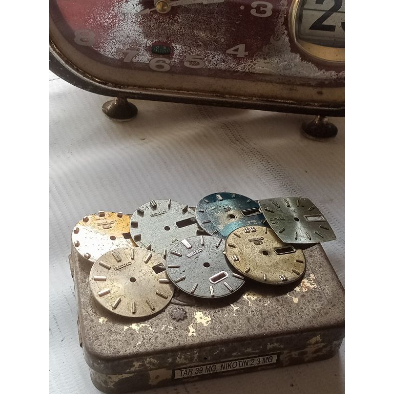Part jam tangan plat dial SEIKO 5 ~ RICOH Asli Copotan jam