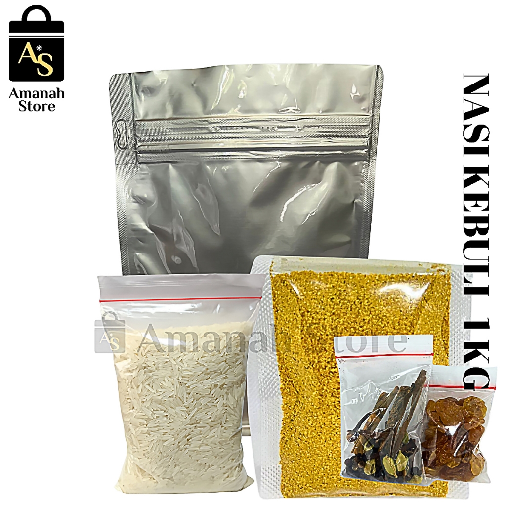 

Nasi Kebuli 1000 gram Bumbu Instan Masakan Arab ( 10-12 porsi ) Paket Bumbu Dan Beras 1 kg