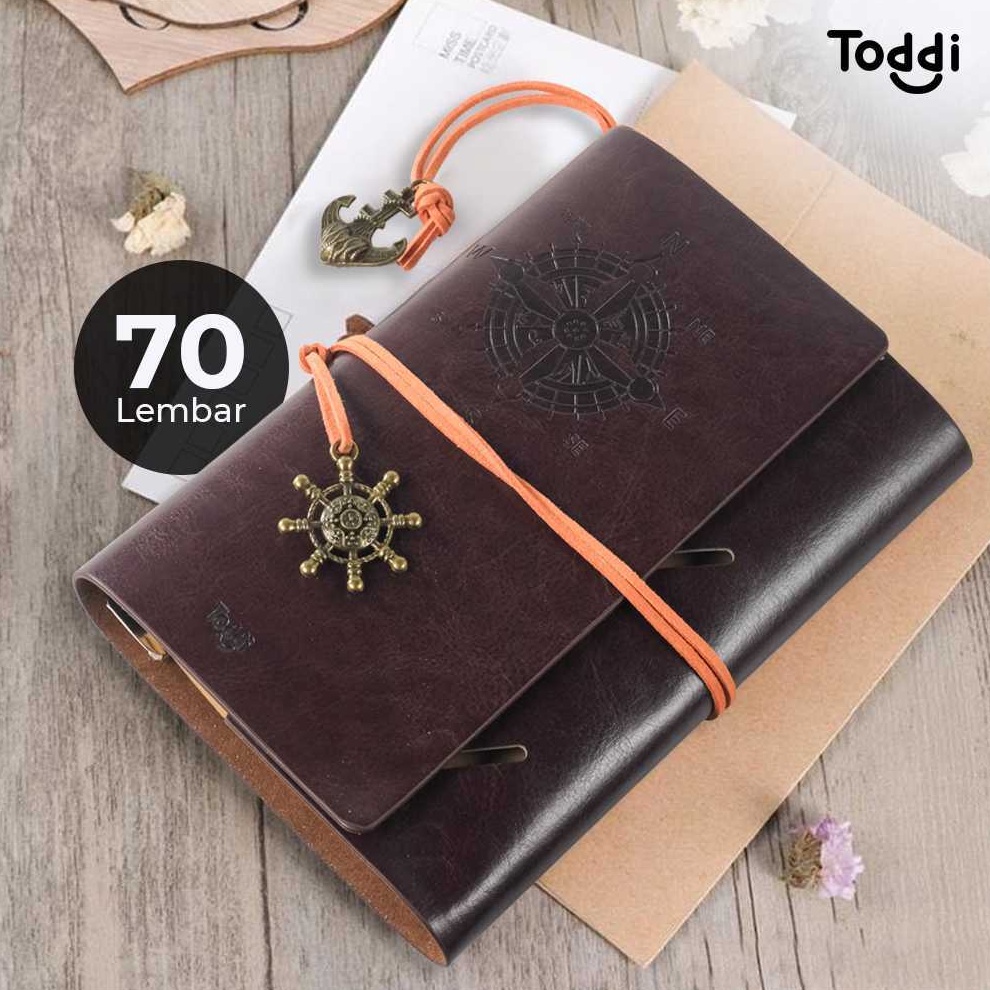 

FANTASTIS APEN Buku Catatan Harian Binder Kulit Retro Pirate Daily Notebook 85